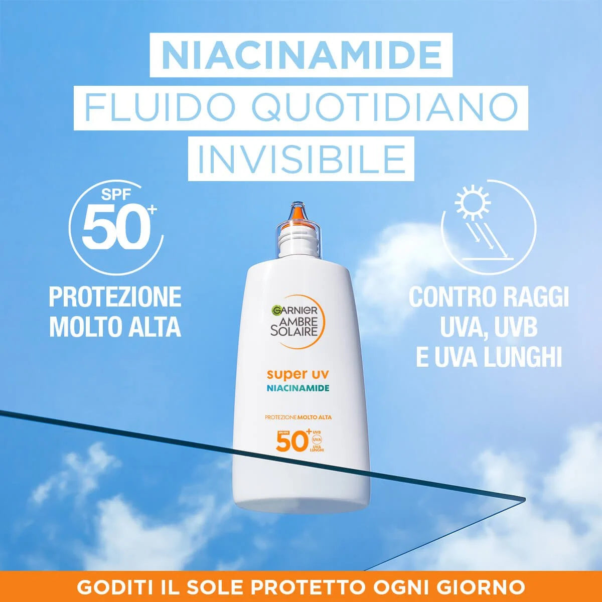 Garnier Ambre Solaire Super UV Niacinamide Anti-imperfezioni Fluido Quotidiano 40ml