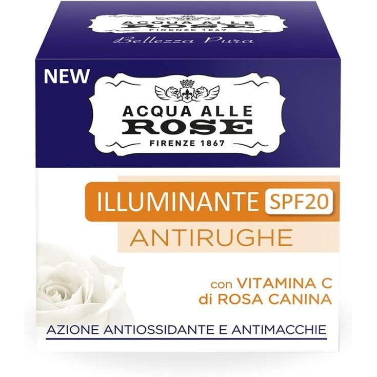 Roberts acqua alle rose crema viso illuminante antirughe con vitamina C 50 ml