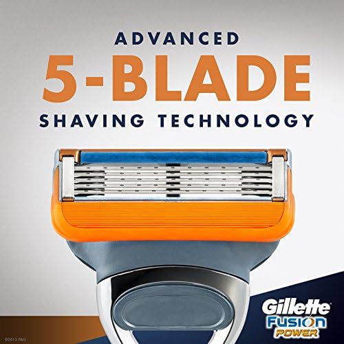 Gillette – Fusion Power 5 lame con 4 testine di ricambio
