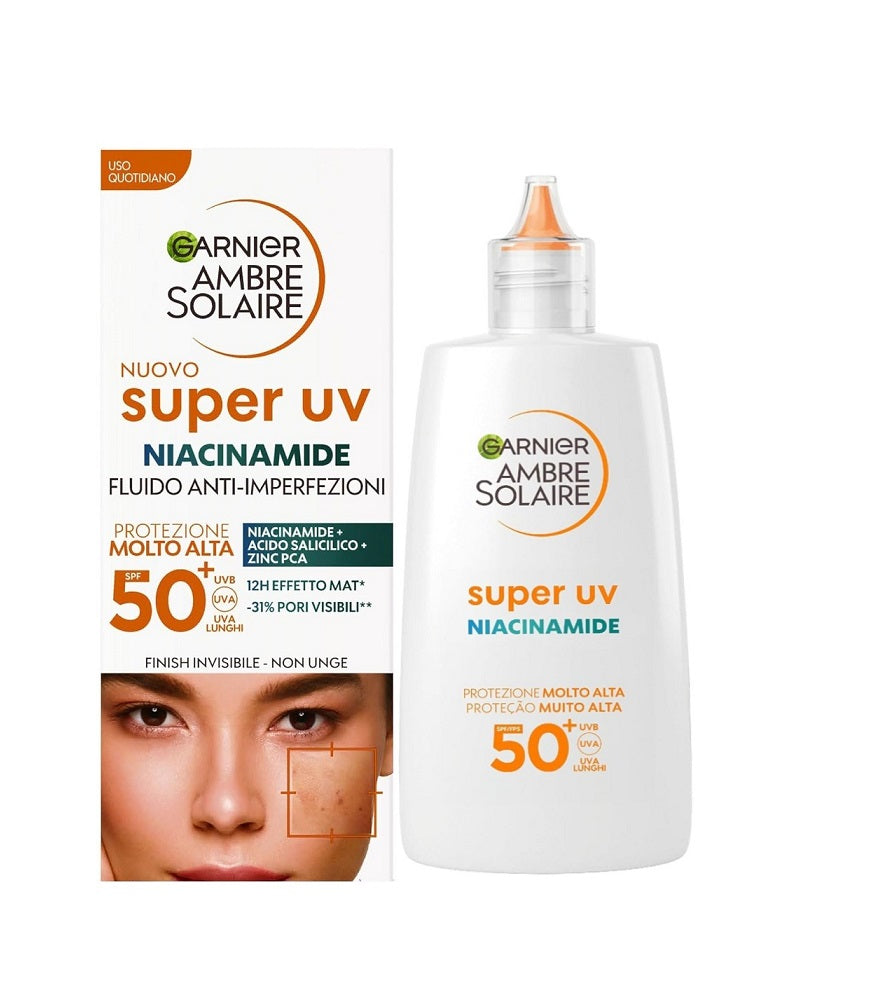 Garnier Ambre Solaire Super UV Niacinamide Anti-imperfezioni Fluido Quotidiano 40ml