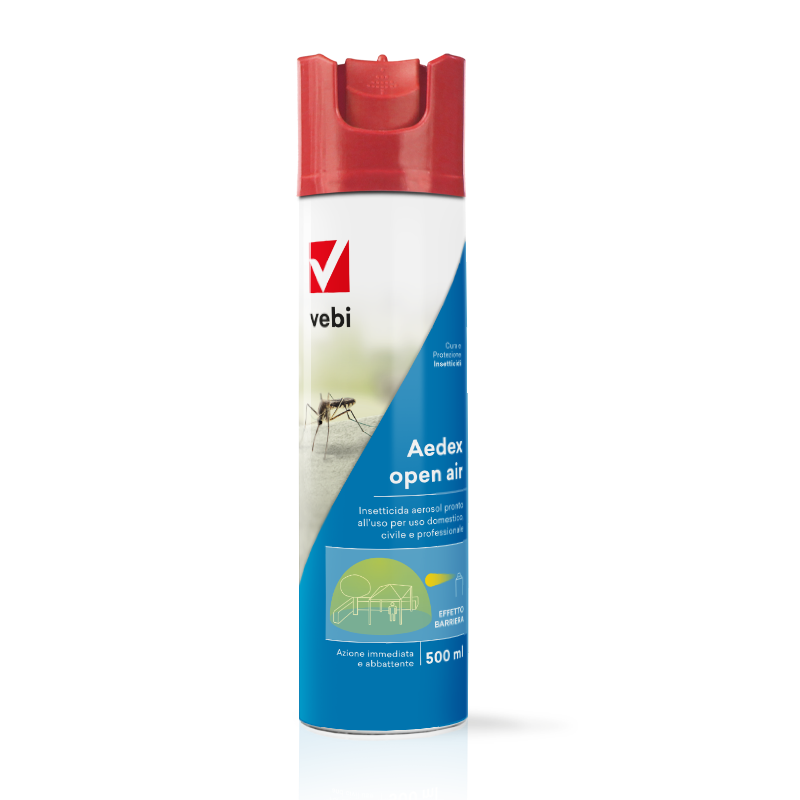 Aedex open air Insetticida aerosol pronto all'uso per uso domestico, civile e professionale 500 ml