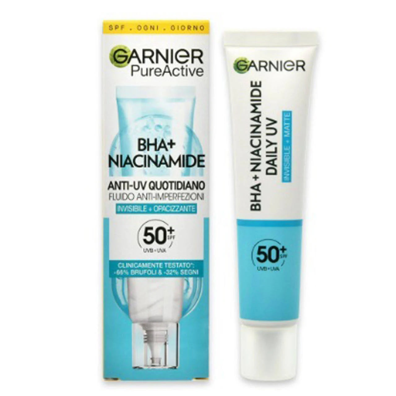 Garnier Pure Active Anti-UV Fluido Quotidiano Anti-Imperfezioni, SPF 50+ 40ml