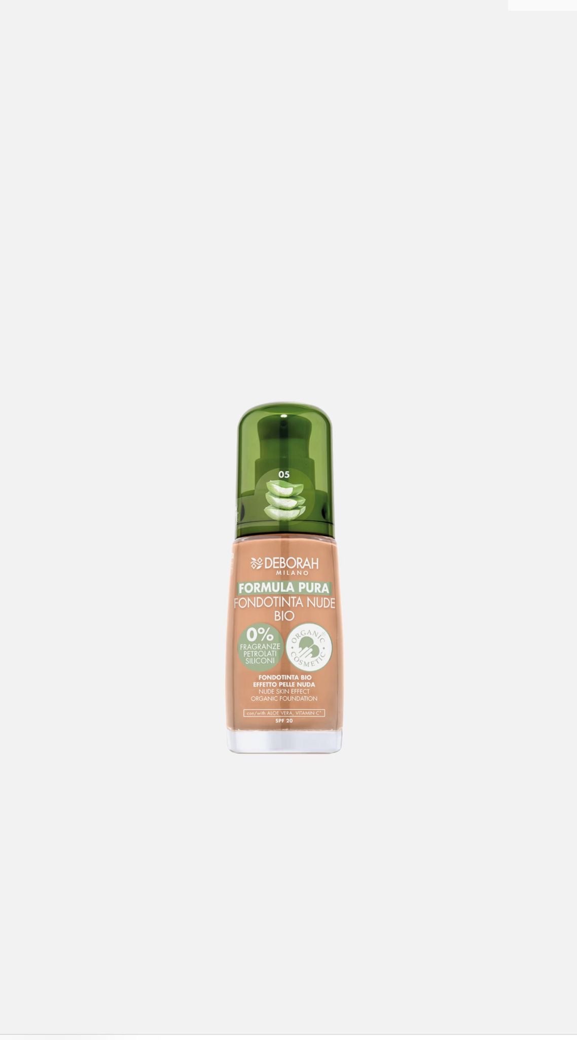 DEBORAH MILANO FONDOTINTA NUDE FORMULA PURA- SPF 20