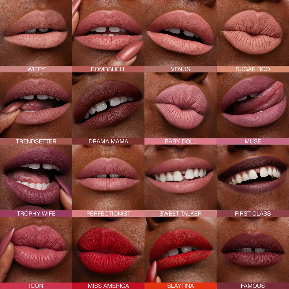 HUDA BEAUTY Rossetto liquido opaco ultra-comfort anti-trasferimento Huda Beauty - Perfezionista