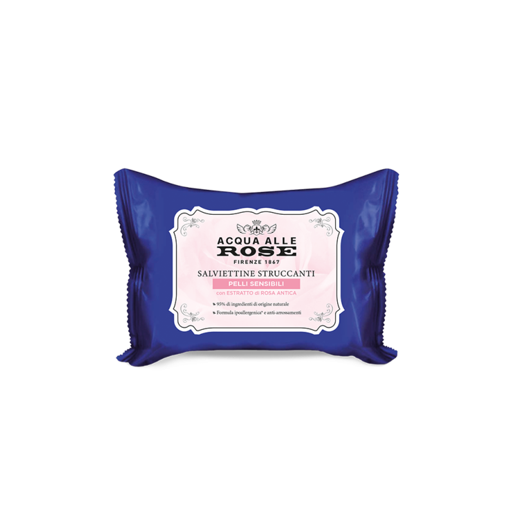 SALVIETTE STRUCCANTI PELLI SENSIBILI ACQUA ALLE ROSE