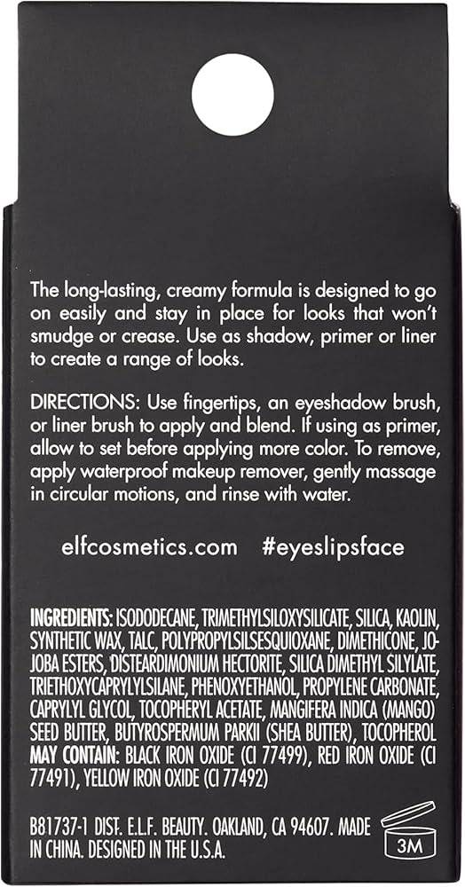 e.l.f. No Budge Cream Eyeshadow, ombretto, primer e eyeliner 3 in 1