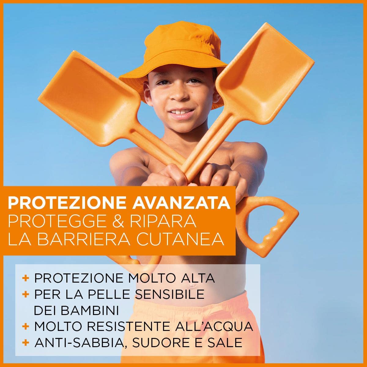 Garnier AMBRE SOLAIRE ADVANCED SENSITIVE KIDS LATTE PROTETTIVO ULTRA-LEGGERO SPF50+ ml 175