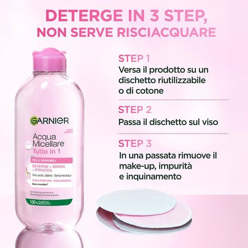 Garnier Acqua Micellare Tutto in 1 pelli sensibili 400 ml