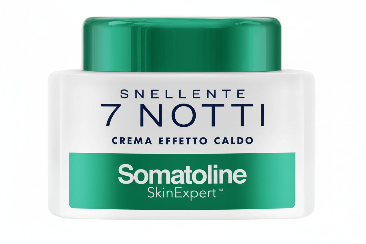Somatoline SkinExpert, Snellente 7 Notti Crema Effetto Caldo, Trattamento Corpo Anticellulite, Ultra Intensivo con Estratto di Alga Rossa, 250ml