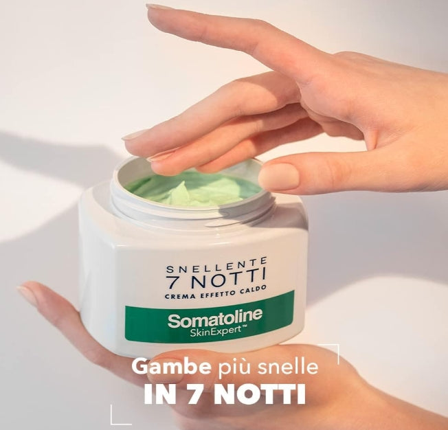 Somatoline SkinExpert, Snellente 7 Notti Crema Effetto Caldo, Trattamento Corpo Anticellulite, Ultra Intensivo con Estratto di Alga Rossa, 250ml