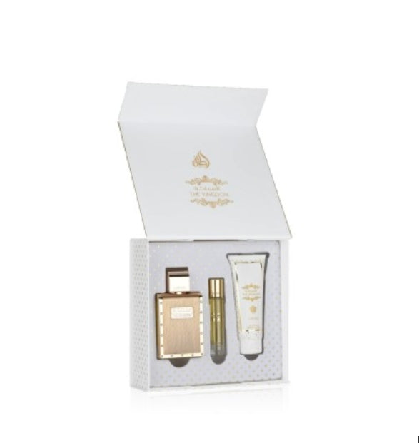 Lattafa The Kingdom EDP 100 ml + EDP MINI 12 ml + SG 100 ml (uomo)