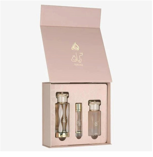 Lattafa Teriaq Eau de Parfum Cofanetto Regalo 100ml, 12ml & 50ml, 3 pz.