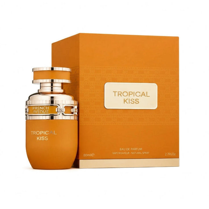 French Avenue Tropical Kiss EDP 80ml - Fragranza Unisex Orientale Gourmand con Note di Camomilla Mango e Fiore d'Arancio
